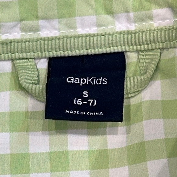 Gap Kids Green Gingham Shirt - Picture 2 of 4